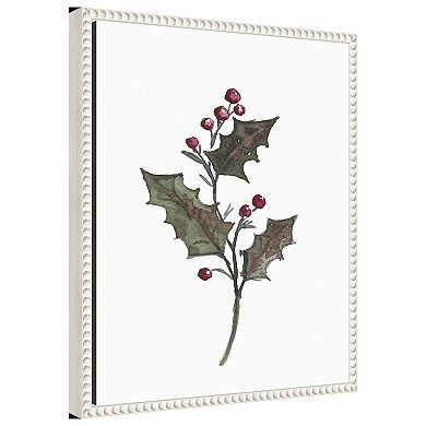 December Holly By Amanda Cook Framed Canvas Wall Art Print