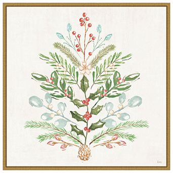 Elegant Holiday V By Veronique Charron Framed Canvas Wall Art Print