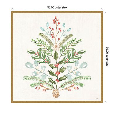 Elegant Holiday V By Veronique Charron Framed Canvas Wall Art Print