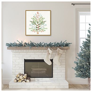 Elegant Holiday V By Veronique Charron Framed Canvas Wall Art Print