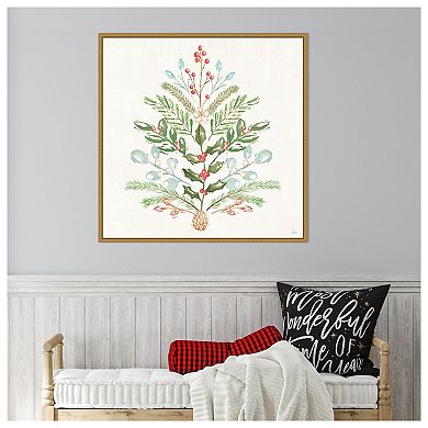 Elegant Holiday V By Veronique Charron Framed Canvas Wall Art Print
