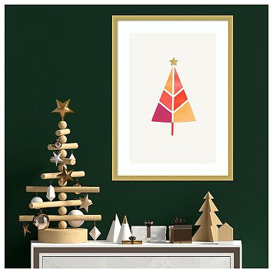 Little Christmas Tree By Kubistika Wood Framed Wall Art Print