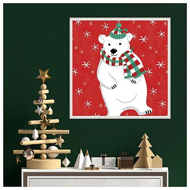 Festive Christmas Iii By Anne Tavoletti Framed Canvas Wall Art Print