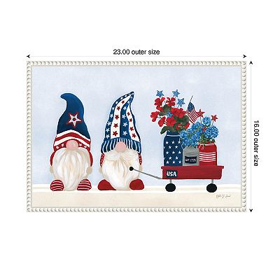 American Gnome I By Yvette St. Amant Framed Canvas Wall Art Print