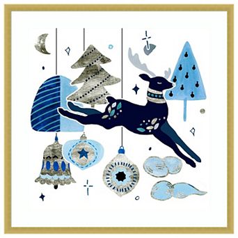 Goodnight Reindeer I By Melissa W Wood Framed Wall Art Print