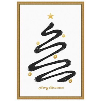 Merry Christmas By Amini54 Framed Canvas Wall Art Print