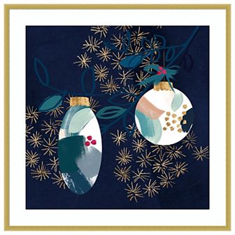 Crafty Blue Christmas I By Jennifer Paxton Parker Wood Framed Wall Art Print