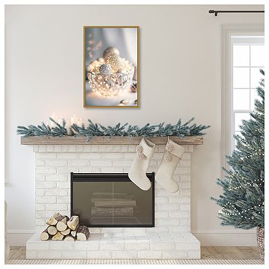 Grey Bowl Still Life By Treechild Framed Canvas Wall Art Print