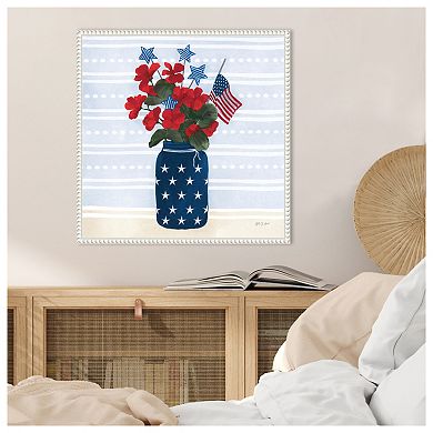 American Gnome Ix By Yvette St. Amant Framed Canvas Wall Art Print
