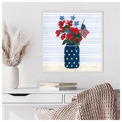 American Gnome Ix By Yvette St. Amant Framed Canvas Wall Art Print
