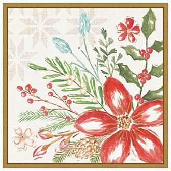 Elegant Holiday Iii By Veronique Charron Framed Canvas Wall Art Print