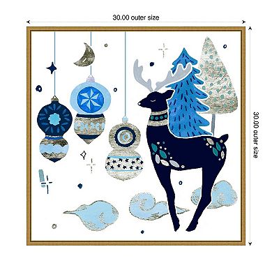 Goodnight Reindeer Ii By Melissa W Framed Canvas Wall Art Print