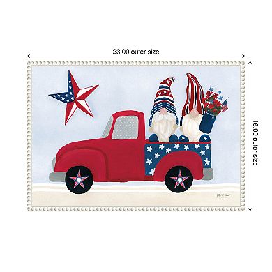 American Gnome Ii By Yvette St. Amant Framed Canvas Wall Art Print