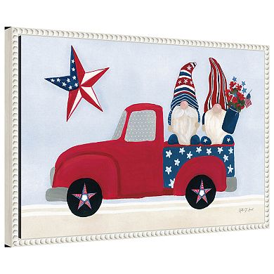 American Gnome Ii By Yvette St. Amant Framed Canvas Wall Art Print