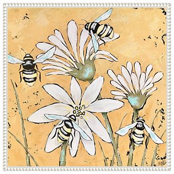Busy As A Bee Ii By Jade Reynolds Framed Canvas Wall Art Print