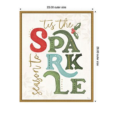 Elegant Holiday Vi By Veronique Charron Framed Canvas Wall Art Print