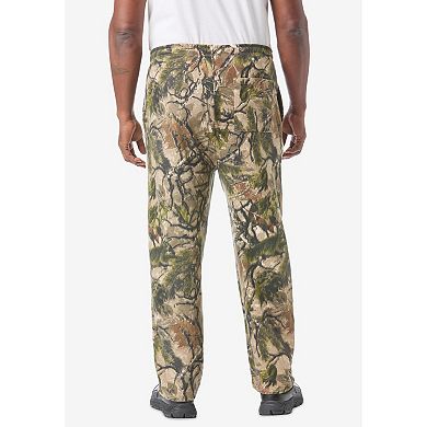 KingSize Men's Big & Tall Fleece Open-Bottom Sweatpants