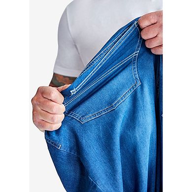 KingSize Men's Big & Tall 5-Pocket Relaxed Fit Denim Look Sweatpants