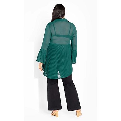Avenue Women's Plus Size Perla Pleat Shirt