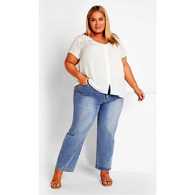 Avenue Women's Plus Size Sia Lace Top