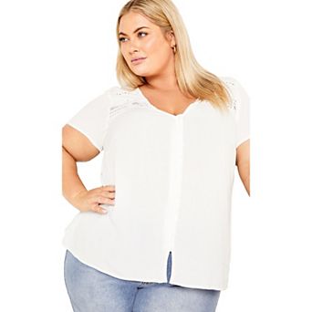 Avenue Women's Plus Size Sia Lace Top