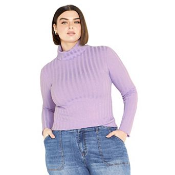 Avenue Women's Plus Size Evie Turtleneck Top