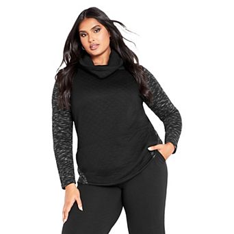 Avenue Women's Plus Size Sunday Sweat Top