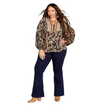 Avenue Women's Plus Size Amahle Button Down Blouse