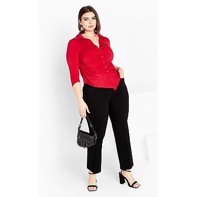 Avenue Women's Plus Size Ruby Gather Top