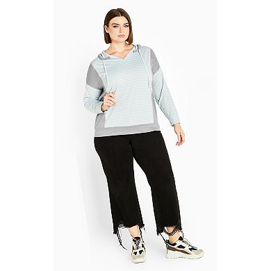Avenue Women's Plus Size Seeing Stripes Sweater