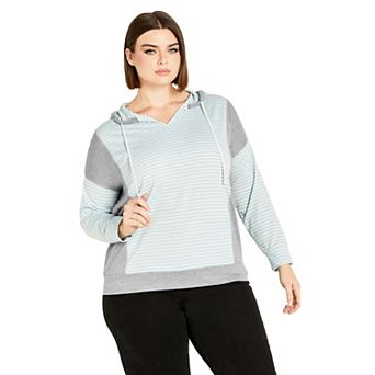 Avenue Women's Plus Size Seeing Stripes Sweater