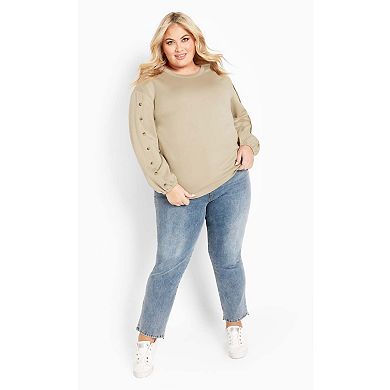 Avenue Women's Plus Size Elena Button Top