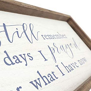 Parissloft Farmhouse Christian Wood Wall Prayer Sign, 19"W x 1.5"D x 8.5"H