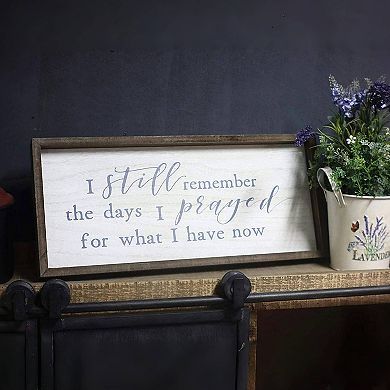 Parissloft Farmhouse Christian Wood Wall Prayer Sign, 19"W x 1.5"D x 8.5"H