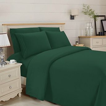 Elegant Comfort Essential 3-Line Embroidery Sheet Set, Soft as a Hotel Premium Quality