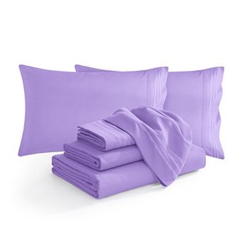 Elegant Comfort Essential 3-Line Embroidery Sheet Set, Soft as a Hotel Premium Quality