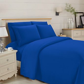 Elegant Comfort Essential 3-Line Embroidery Sheet Set, Soft as a Hotel Premium Quality