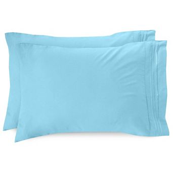 Elegant Comfort Luxury Soft Set Of 2 Pillowcases Three Line Embroidered Solid