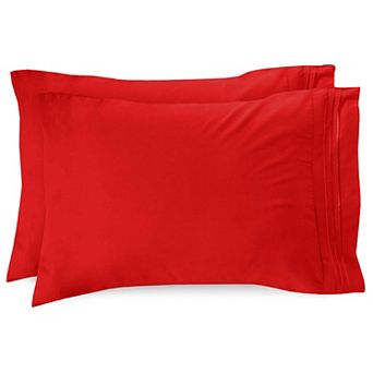 Elegant Comfort Luxury Soft Set Of 2 Pillowcases Three Line Embroidered Solid