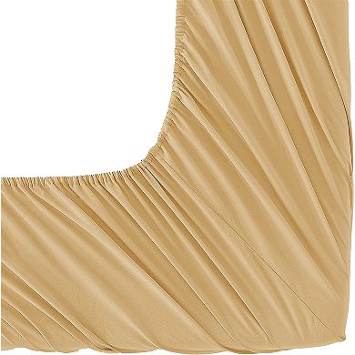 Elegant Comfort Essential Ultra Soft 1 Piece Deep Pocket Solid Fitted Sheet All Around Elastic