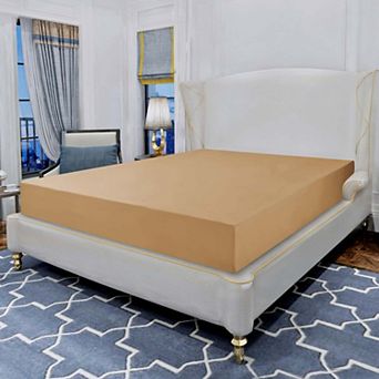 Elegant Comfort Essential Ultra Soft 1 pc Deep Pocket Solid Fitted Sheet All Around Elastic