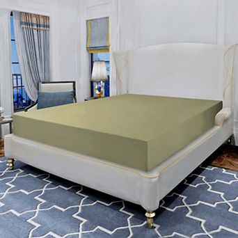 Elegant Comfort Essential Ultra Soft 1 pc Deep Pocket Solid Fitted Sheet All Around Elastic