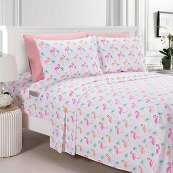 Elegant Comfort 6 pc Tropical Pattern Bed Sheet Set - Soft as a Hotel Premium Quality