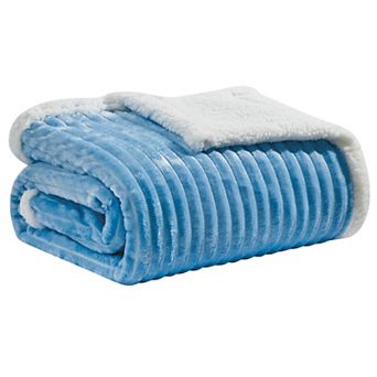 Elegant Comfort Corduroy Design Luxury Sherpa Blanket