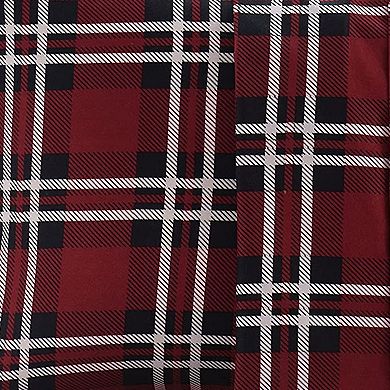 Elegant Comfort Luxury Soft Set Of 2 Printed Plaid Pattern Pillowcases