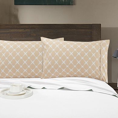 Elegant Comfort Luxury Soft Set Of 2 Bloomingdale Pattern Pillowcases