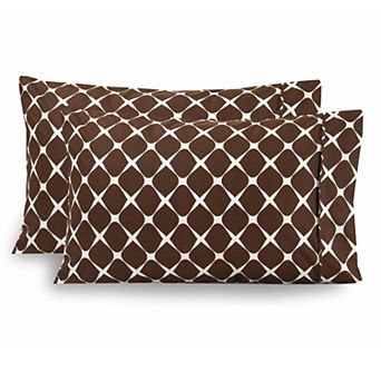 Elegant Comfort Luxury Soft Set Of 2 Bloomingdale Pattern Pillowcases
