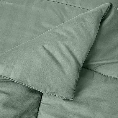 Elegant Comfort 8-Pcs Dobby Stripe Comforter Set - Include 4-Pcs Sheet Set with Double Sided Pockets