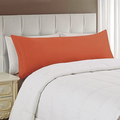 Elegant Comfort Luxury Soft Body Pillowcase - 1 Piece - Three Line Embroidered Solid