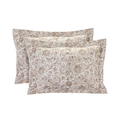 Elegant Comfort 3-piece Paisley Printed Duvet Cover Set With Shams